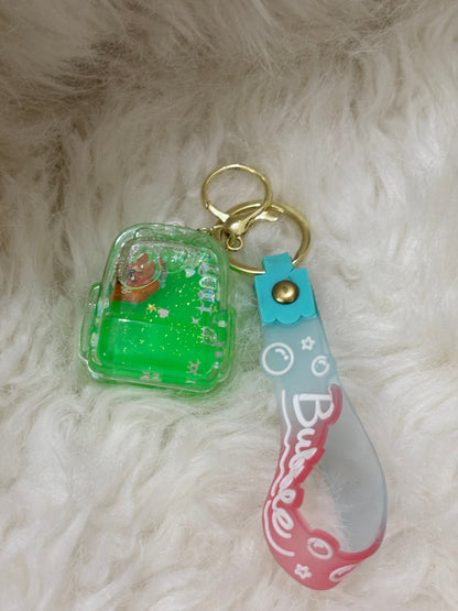 Green Liquid Bag Keychain