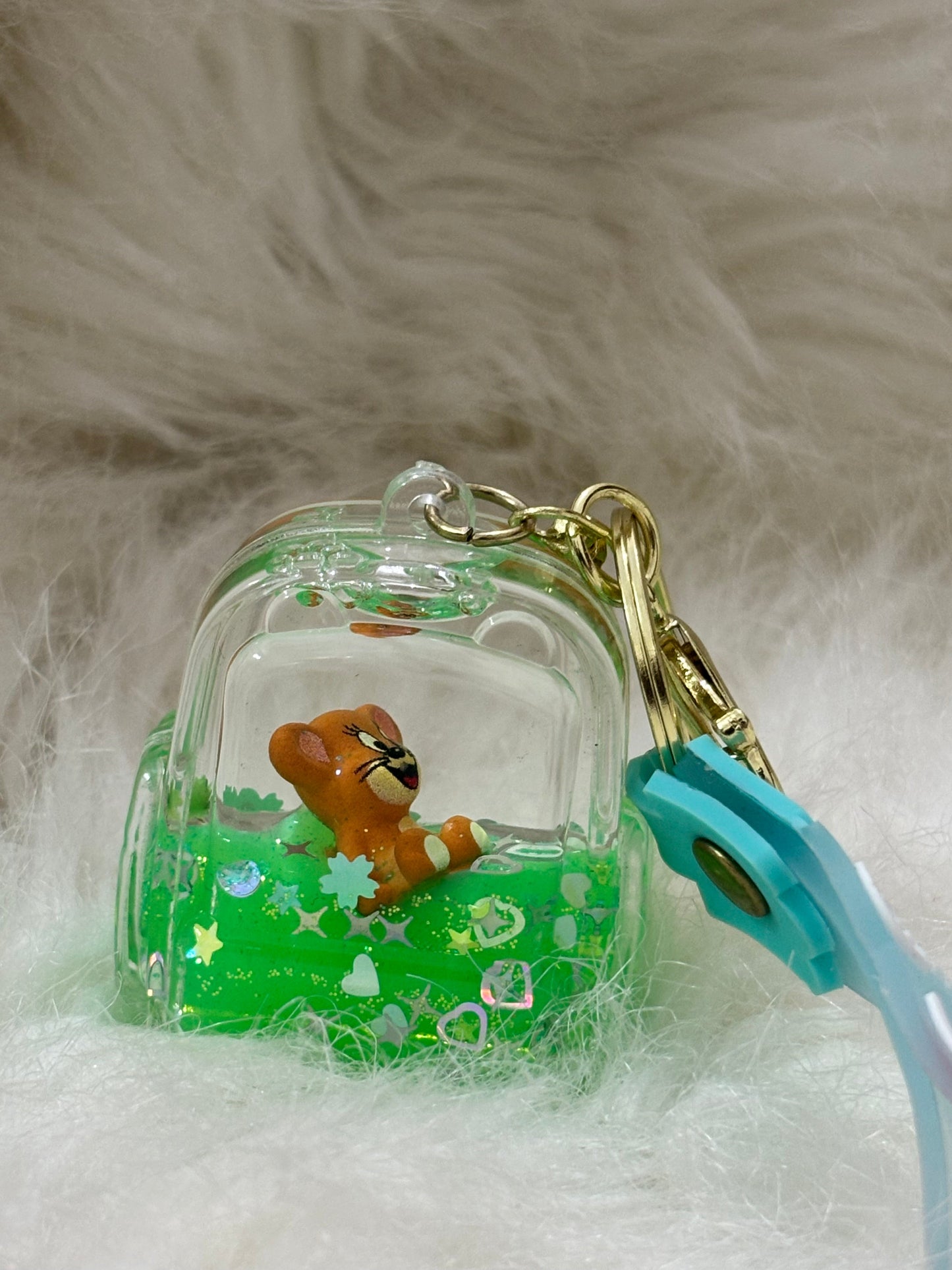 Green Liquid Bag Keychain