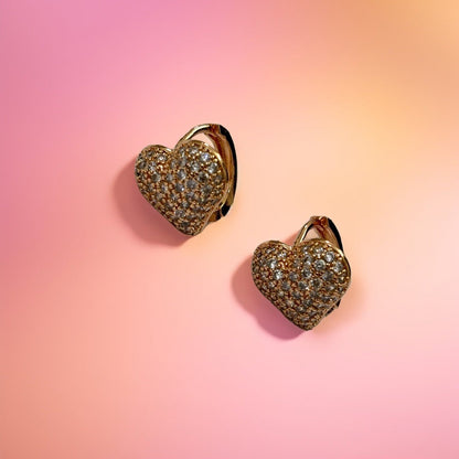 Heart Glow Clip-on Earrings