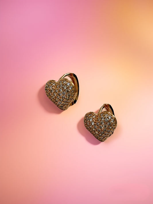 Heart Glow Clip-on Earrings