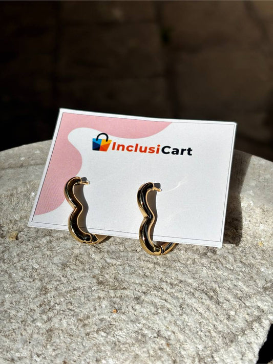 Heart Anti Tarnish Hoop Earrings