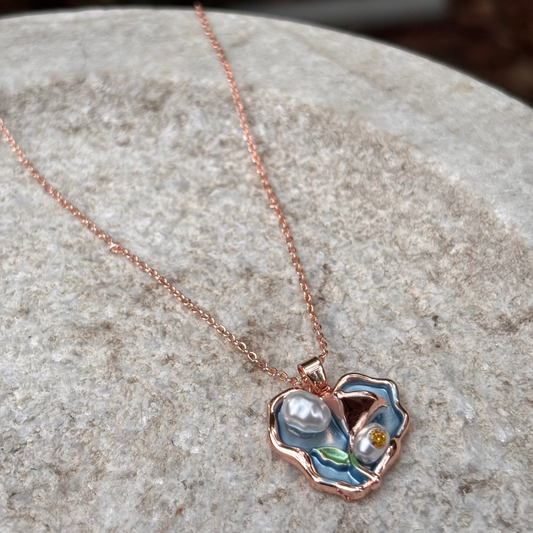 Rose Gold Ocean Bloom Pendant