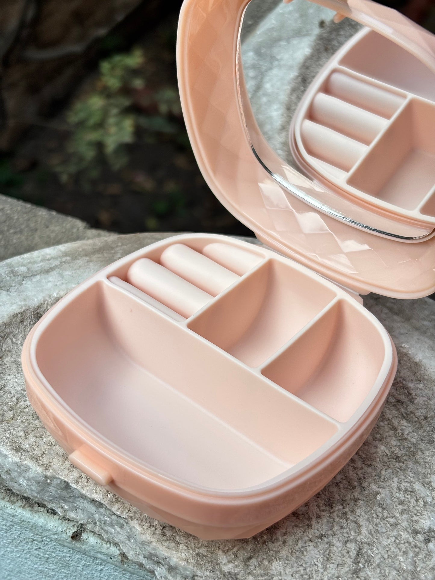 Pink Jewellery Organizer with Glass