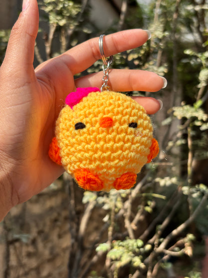 Crochet Keychain Cute Chick| Yellow