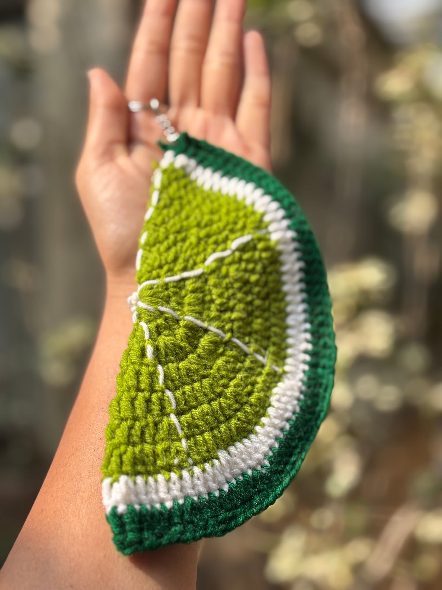 Crochet Sunglass Holder | Multi Green Design