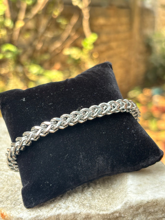 Mens Chain Bracelet | Silver Thin Chain