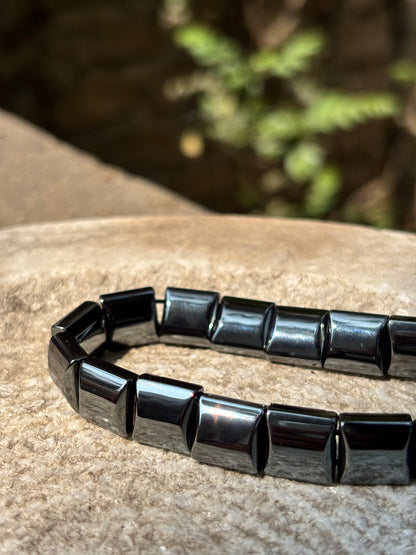 Mens Band Bracelet | Metallic Interlocking Chain