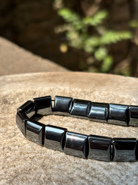 Mens Band Bracelet | Metallic Interlocking Chain