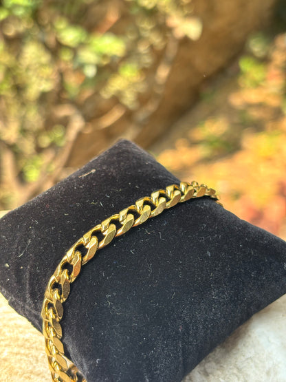 Mens Chain Bracelet | Gold Thick Interlocking Chain