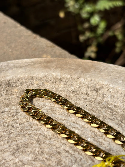 Mens Chain Bracelet | Gold Thick Interlocking Chain