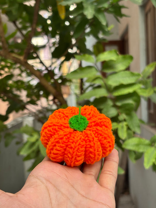 Pumpkin Crochet Keychain