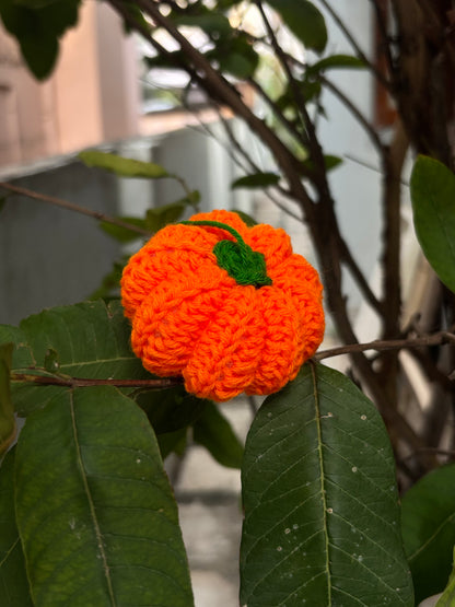 Pumpkin Crochet Keychain