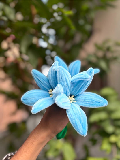 Lilly Fuzzy Flower | Blue