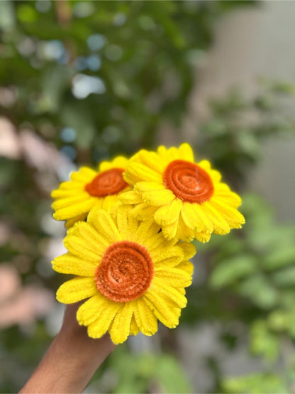 Sunflower Fuzzy Flower | Yellow