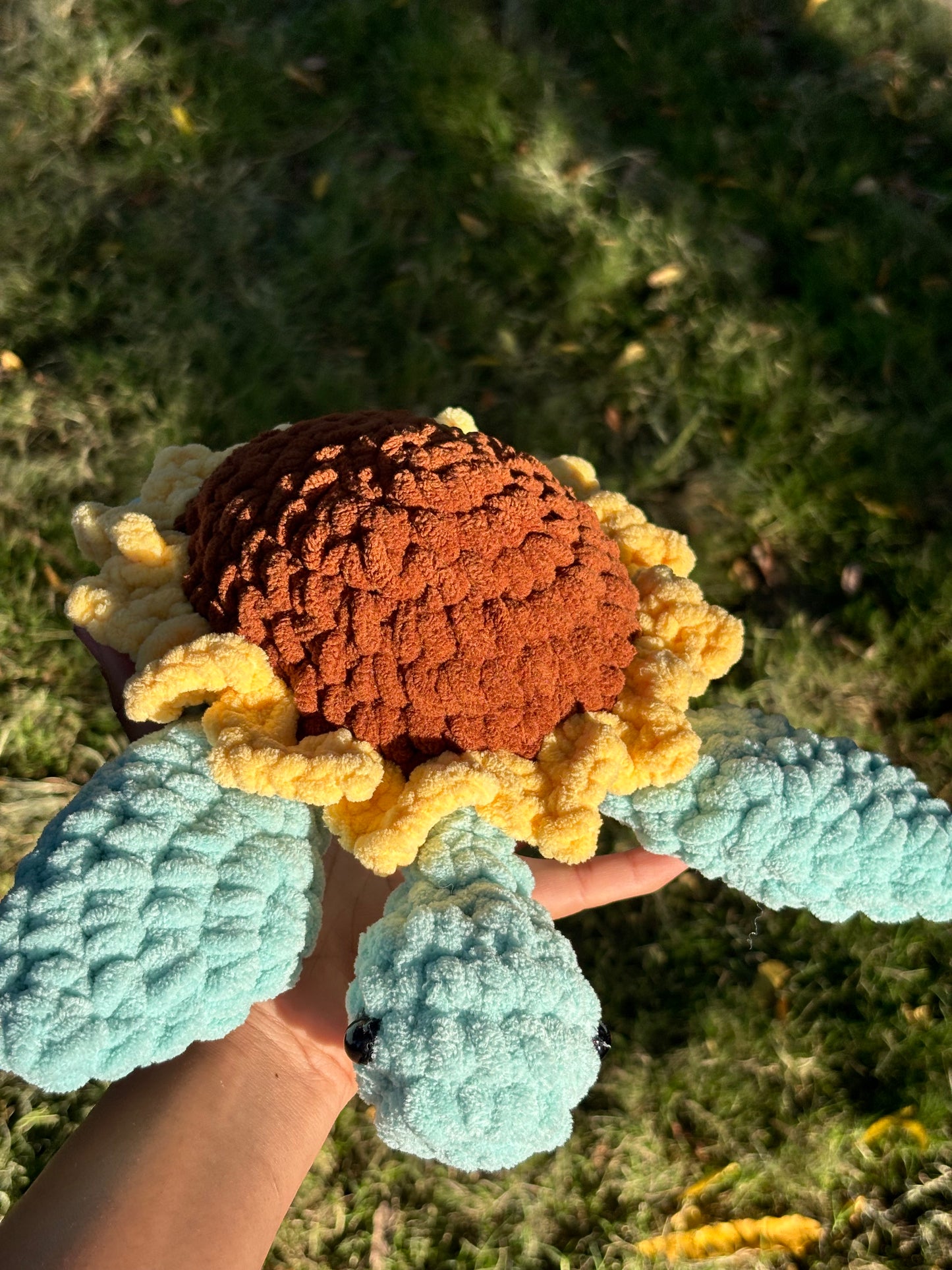 Crochet Plushie | Blue Yellow Turtle
