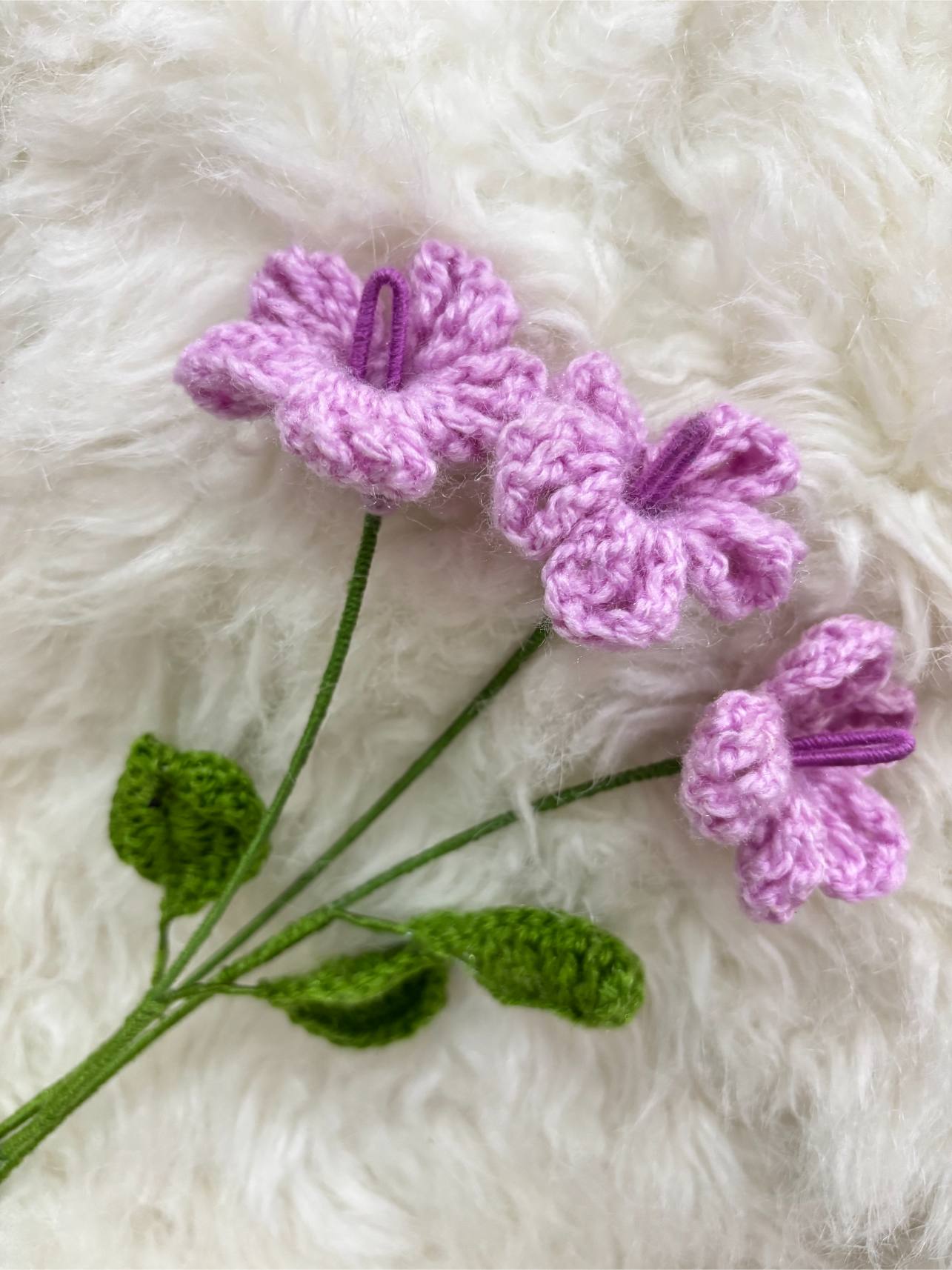 Wood Sorrels Crochet Flower | Lavendar