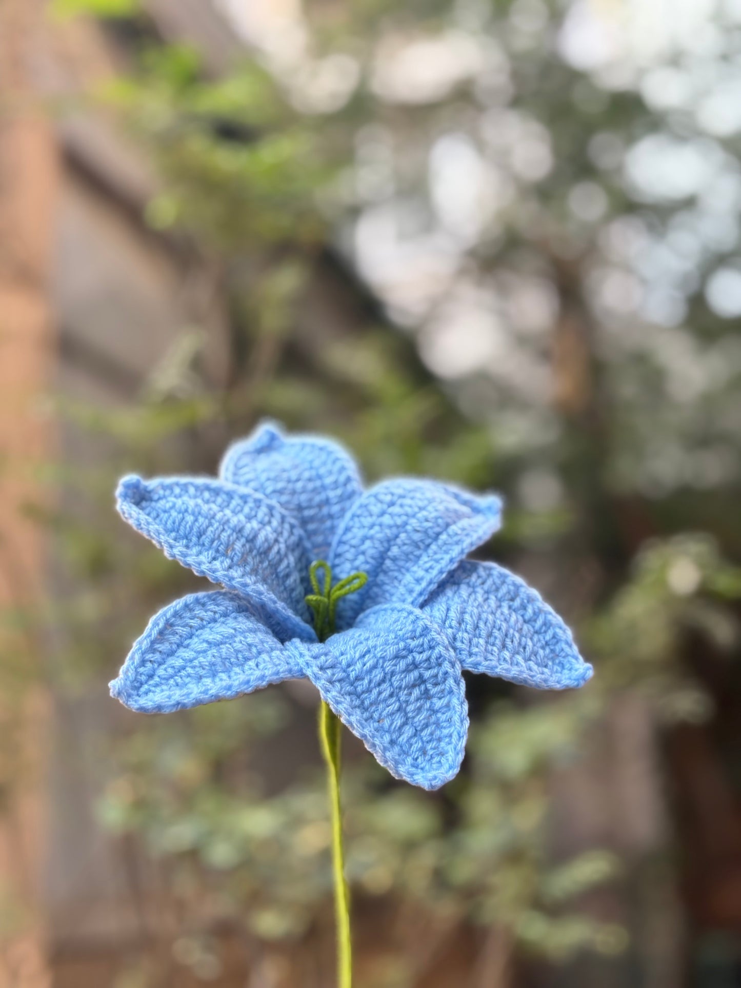 Crochet Flower | Light Blue Lilly Big