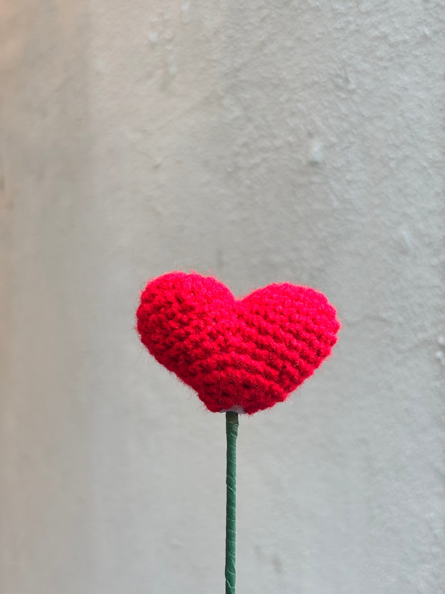 Crochet Red Heart Stick