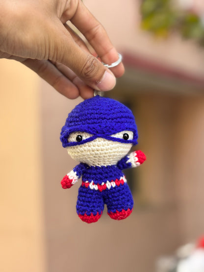 Crochet Keychain Captian America