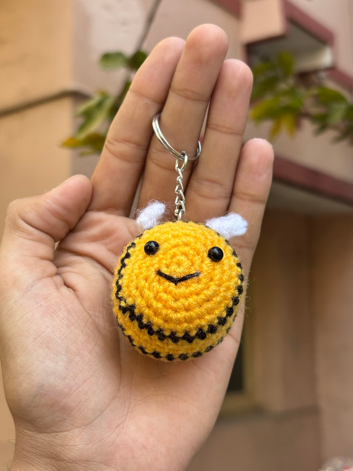 Crochet Keychain Honeybee