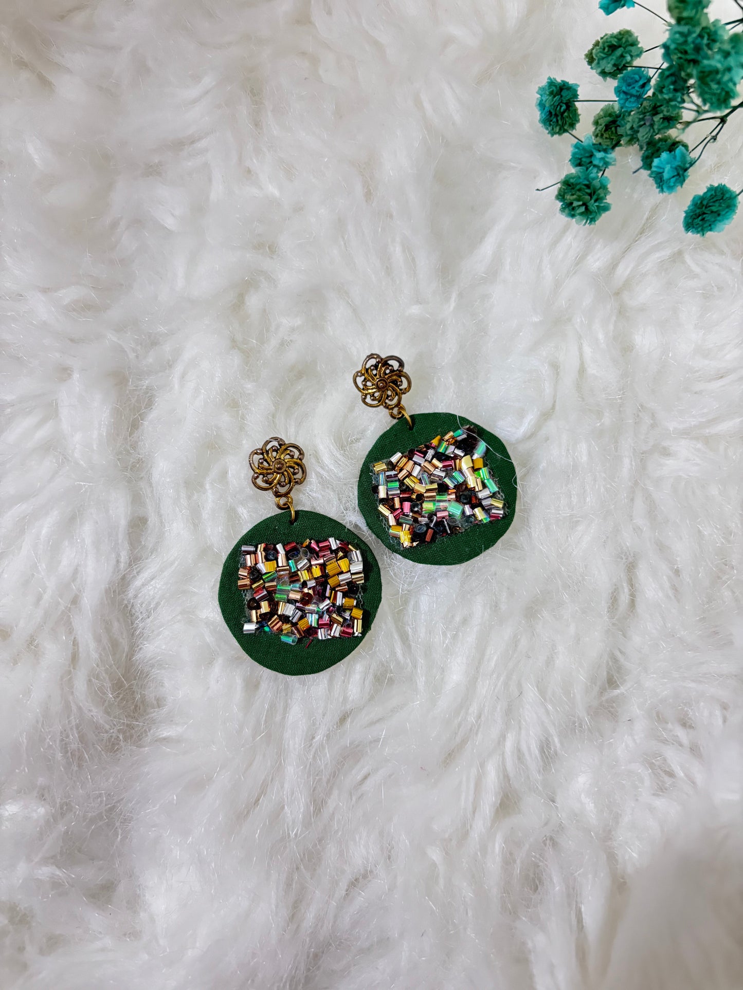 Multicolor Round Earrings