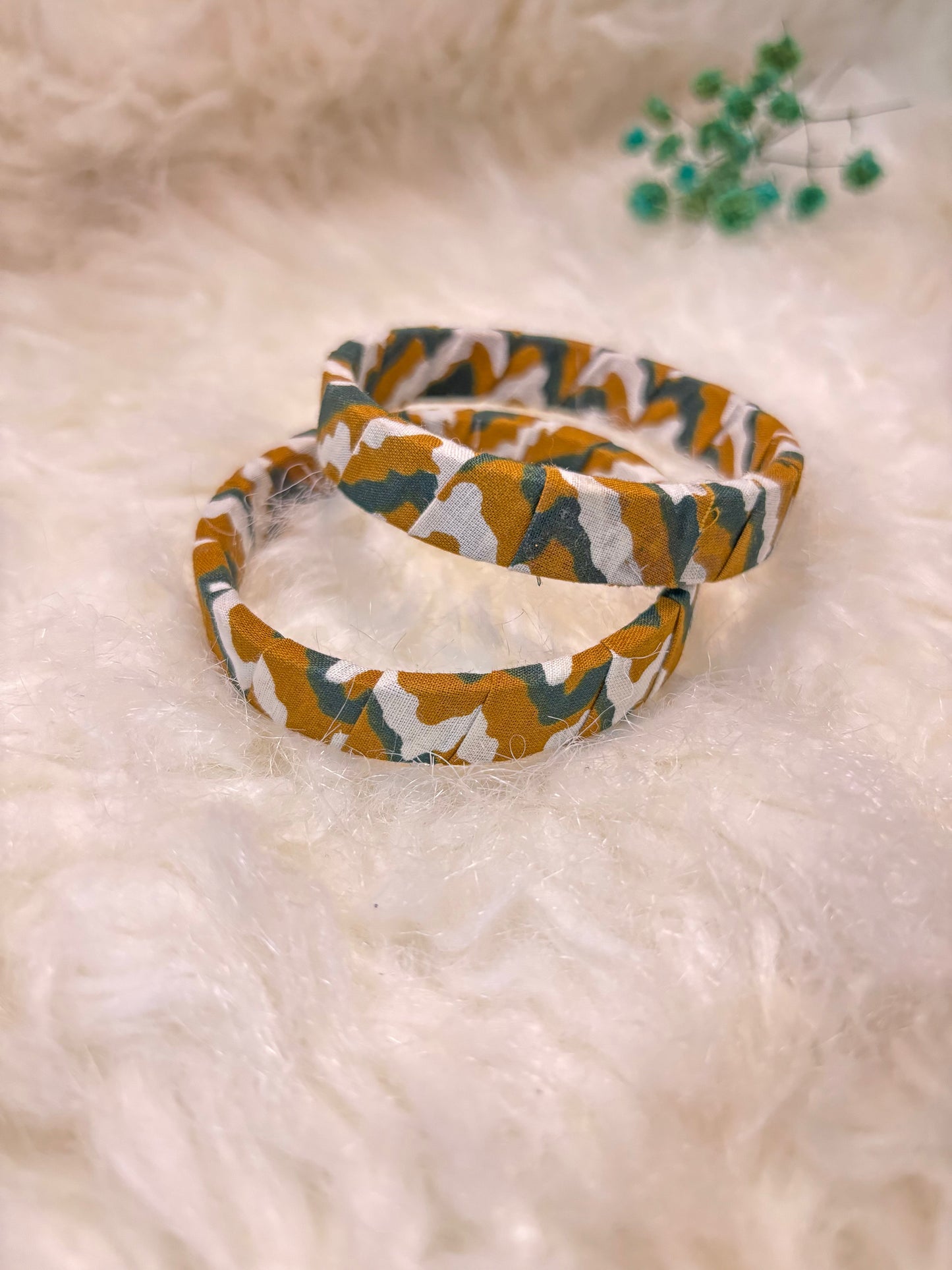 Casual Printed Fabric Bangles