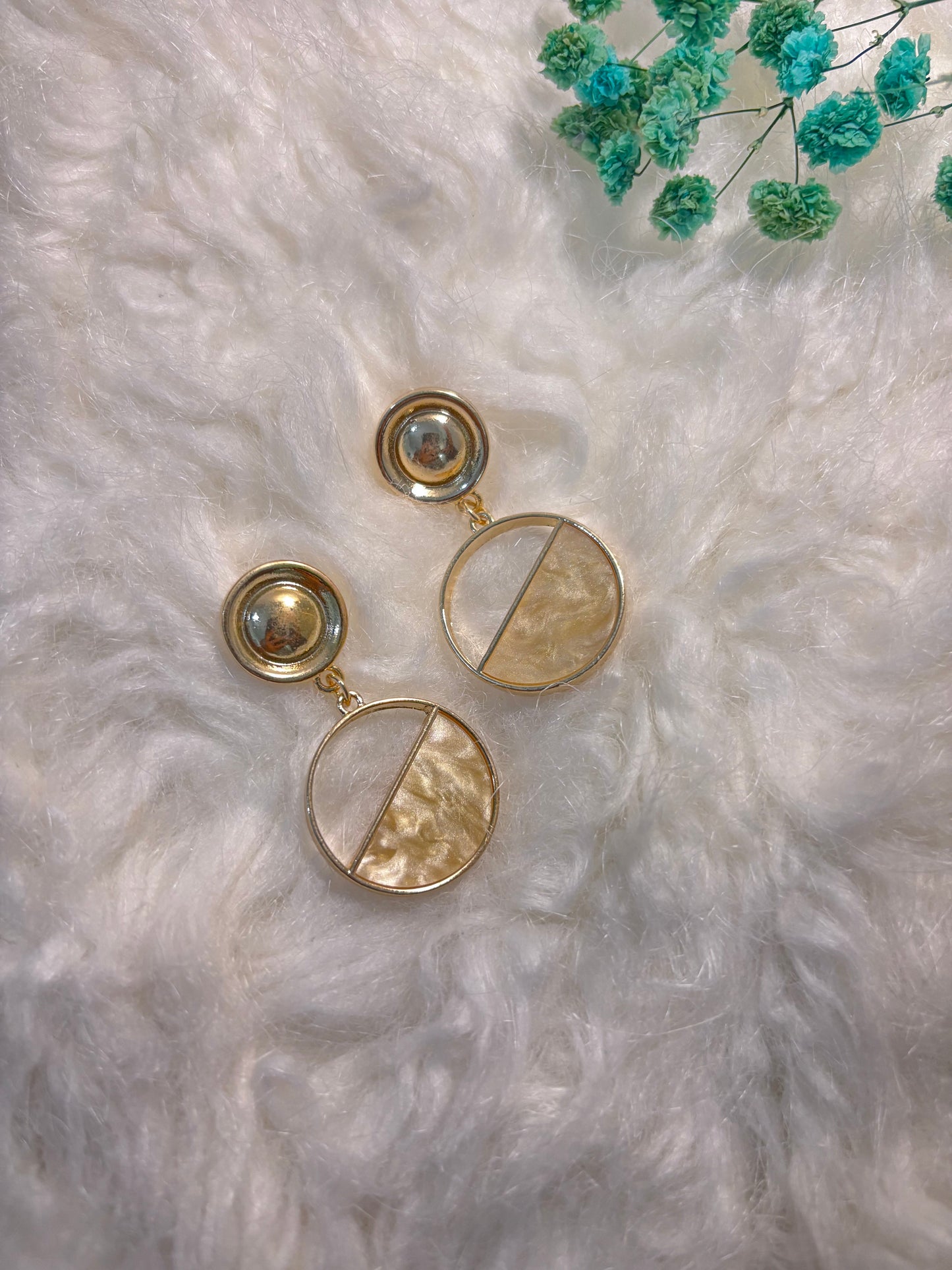 Golden Marble Drops | Earrings