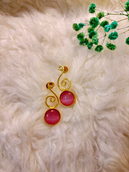 Golden Spiral Drops | Earrings