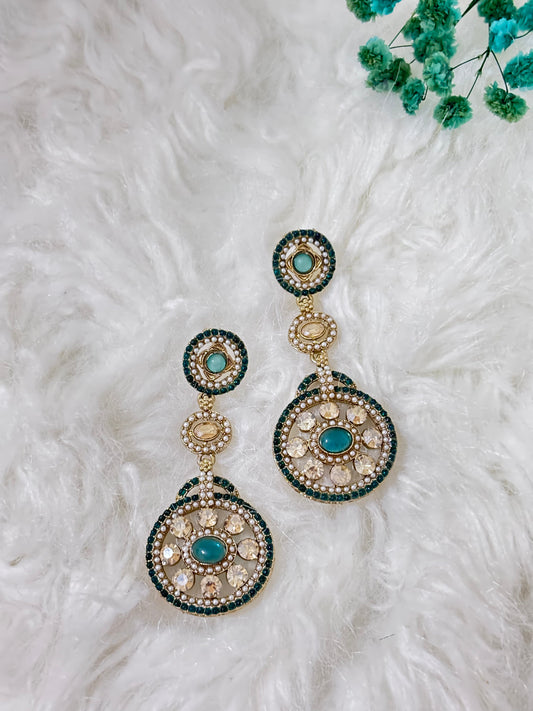 Rama Green Dangler Earrings