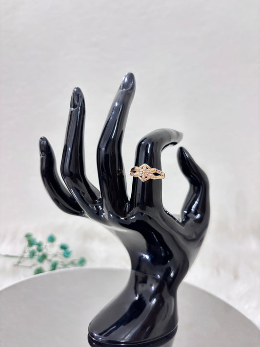 Golden Floret Stone Ring