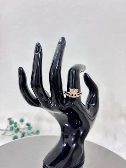 Ruby Glow Bracelet | Golden Crown Ring | Combo