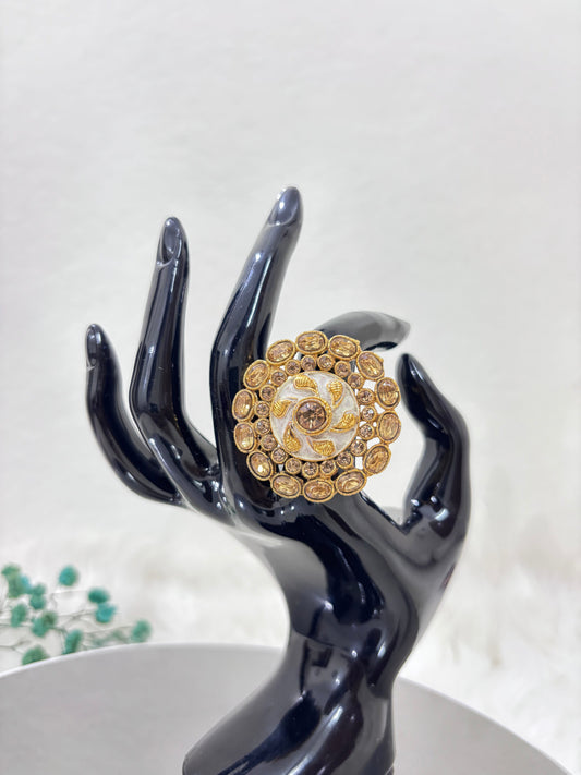 Golden Radiance Statement Ring