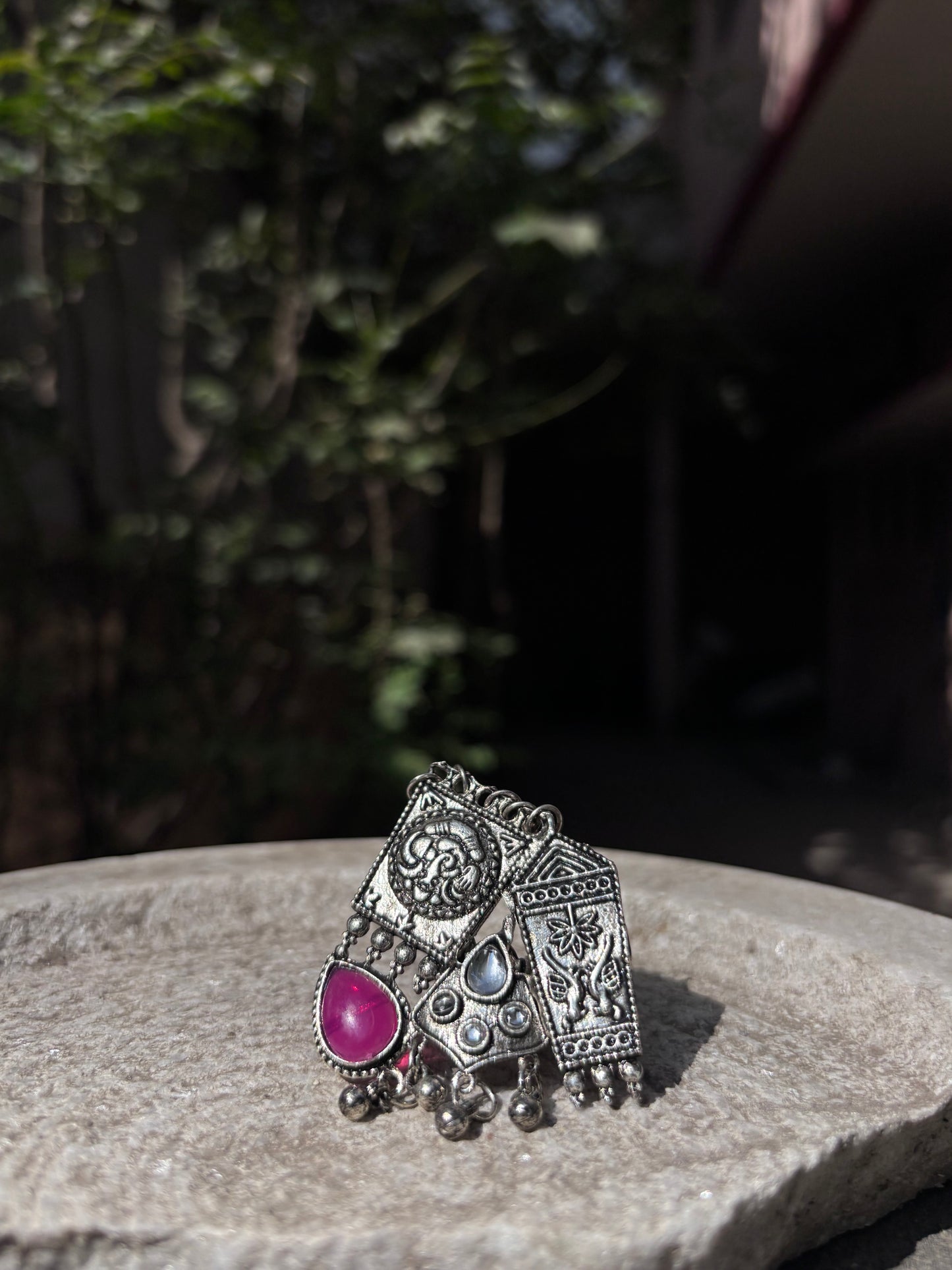 Oxidised Gulzar Boho Ring