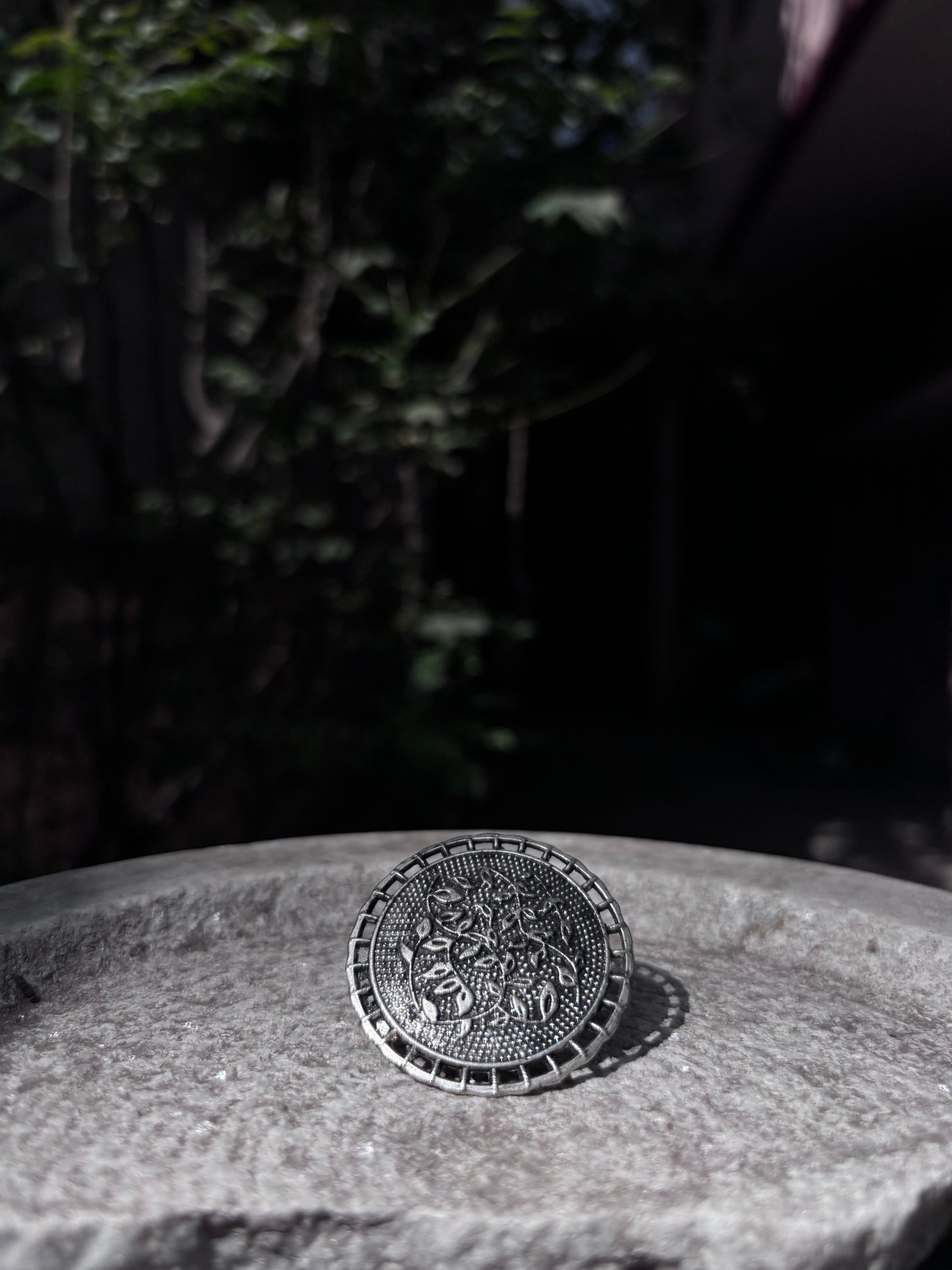 Oxidised Mandala Bloom Ring