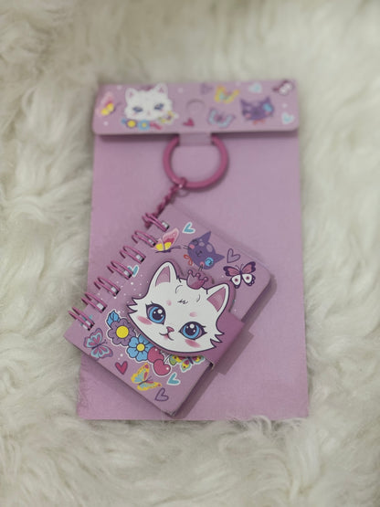 Keychain | Kitty Pink Mini Keychain Notebook
