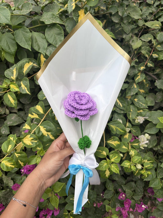 Crochet Bouquet | Lavendar Gulmohar Gulab