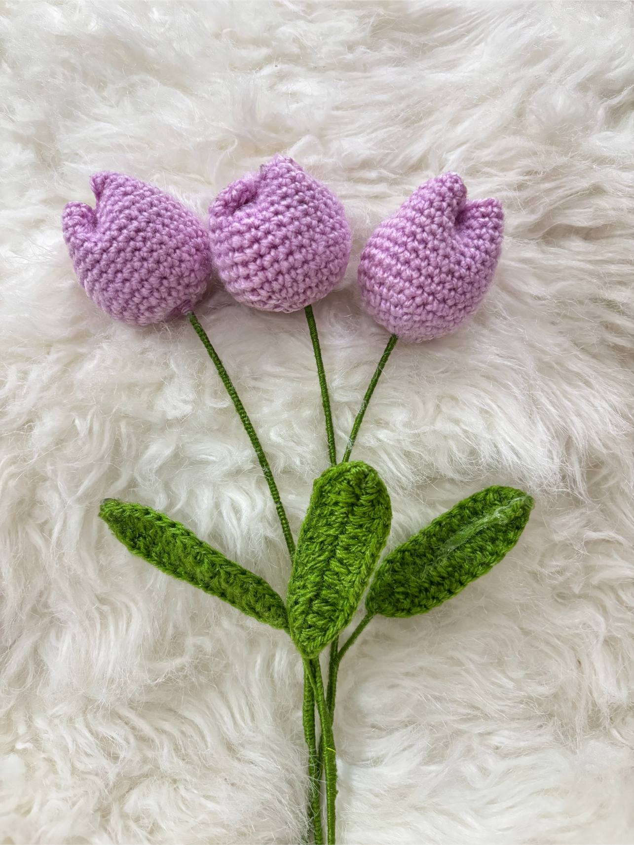 Tulip Crochet Flower | Lavendar