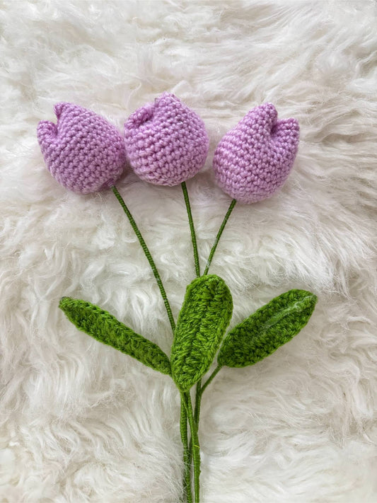 Tulip Crochet Flower | Lavendar