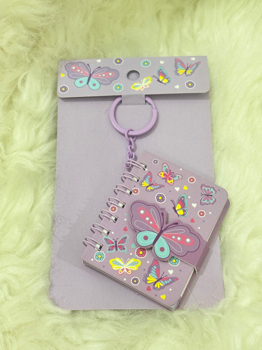 Keychain | Lavender Butterfly Mini Notebook