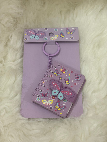 Keychain | Lavender Butterfly Mini Notebook