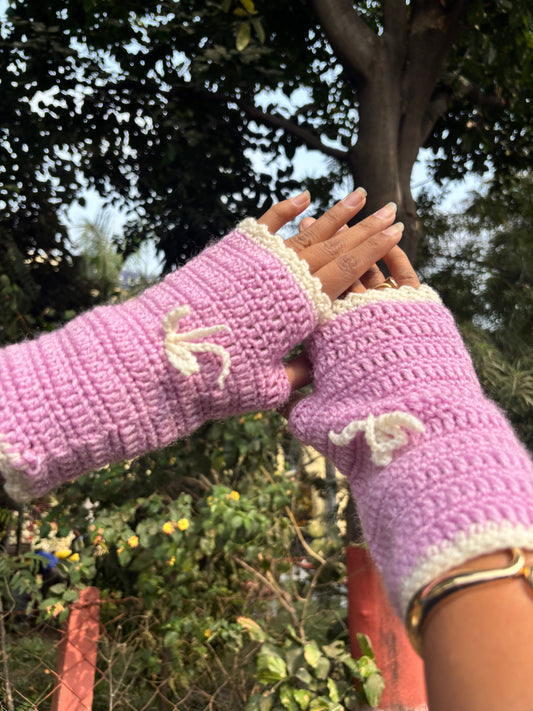 Crochet Gloves | Lavender