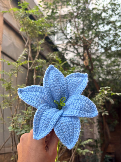 Crochet Flower | Light Blue Lilly Big