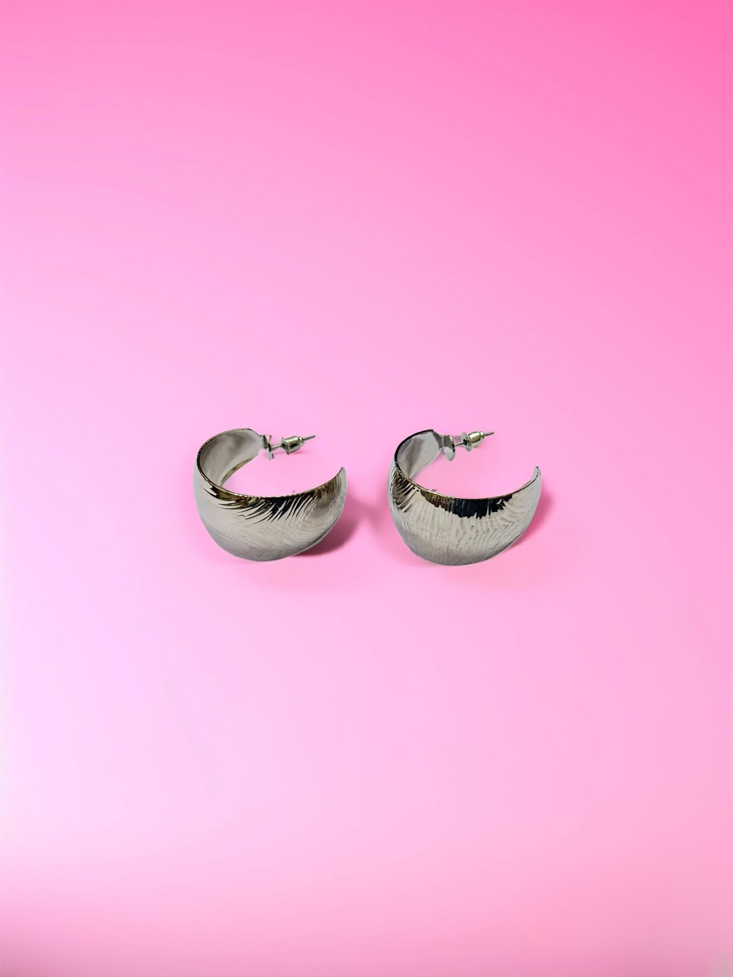 Lustrous Swirl Hoop Earrings