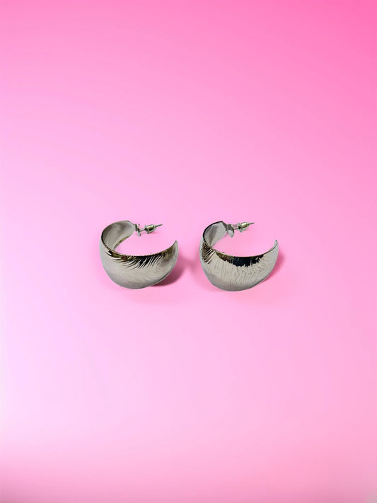 Lustrous Swirl Hoop Earrings