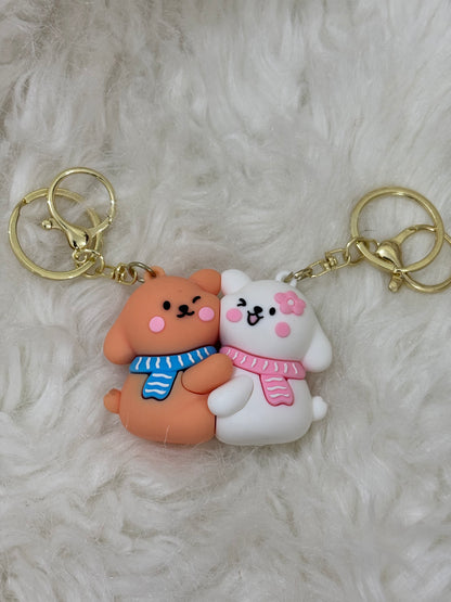 Keychain | Magnetic Love Couple Teddy