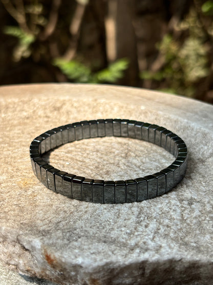 Mens Bracelet | Adjustable Black Tone Elastic