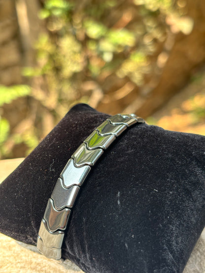 Mens Chain Bracelet | Black Tone Elastic Adjustable Puzzle Block