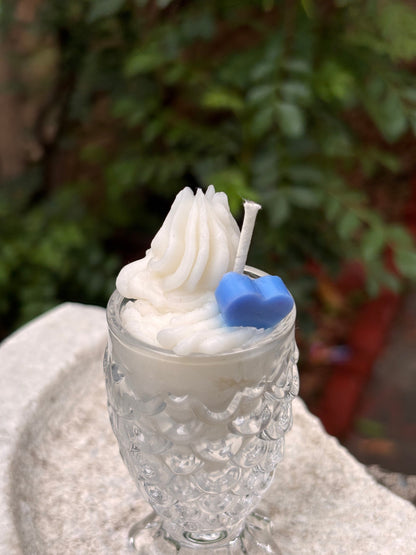 Mermaid Heart Whip Scented Candle Blue