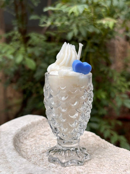 Mermaid Heart Whip Scented Candle Blue
