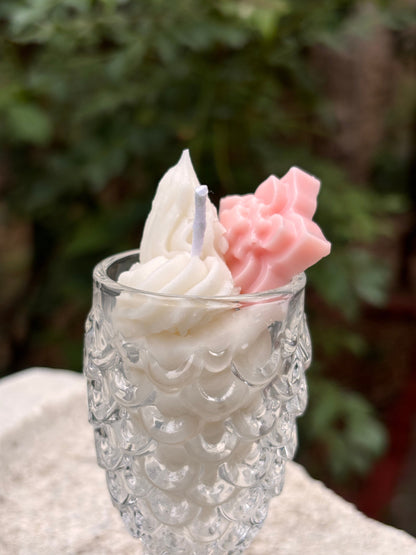 Mermaid Flower Whip Scented Candle Pink